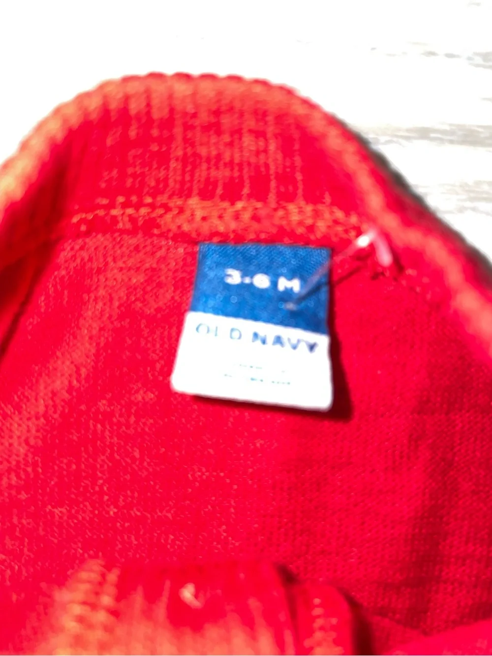 Old Navy Red Knit Henley Romper Baby 3-6M One Piece Outfit